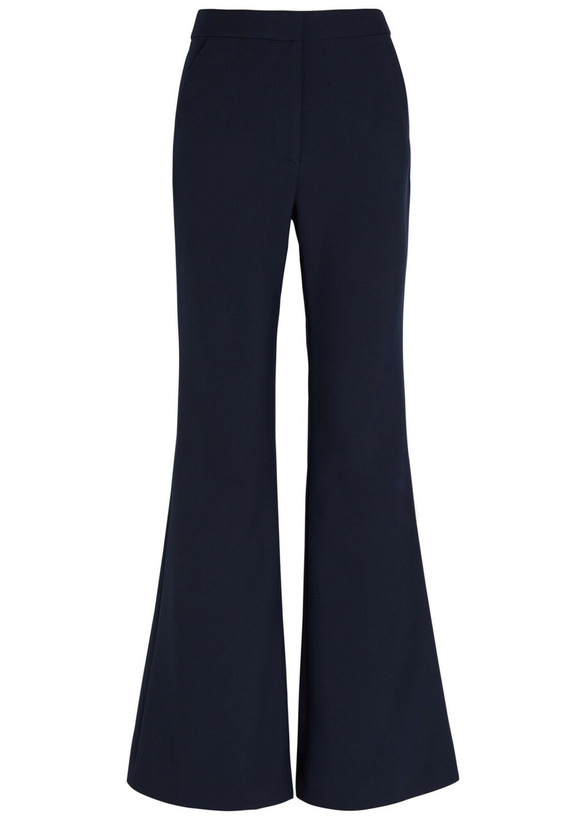 Photo: Veronica Beard Arden Flared-leg Jersey Trousers Navy