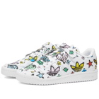 Adidas x Jeremy Scott Forum 84 Lo Mono Sneakers in White/Core Black