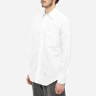 Thom Browne Men's Grosgrain Placket Oxford Shirt in White