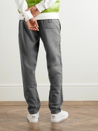 Moncler - Straight-Leg Logo-Appliquéd Wool-Blend Flannel Sweatpants - Gray