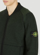 Compass Patch Bomber Jacket in Green