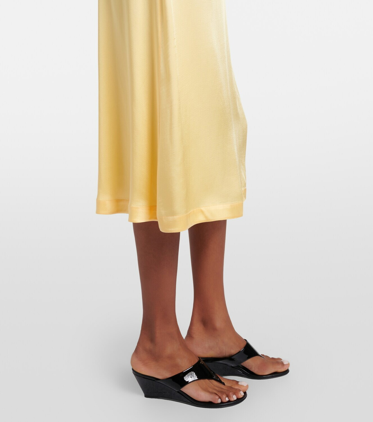 Prada Tie-neck satin shirt dress