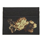 Dolce and Gabbana Black Flower Card Holder