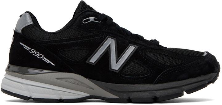 Photo: New Balance Black Made in USA 990v4 Sneakers
