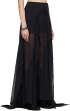 Ann Demeulemeester Black Saga X-Long Maxi Skirt