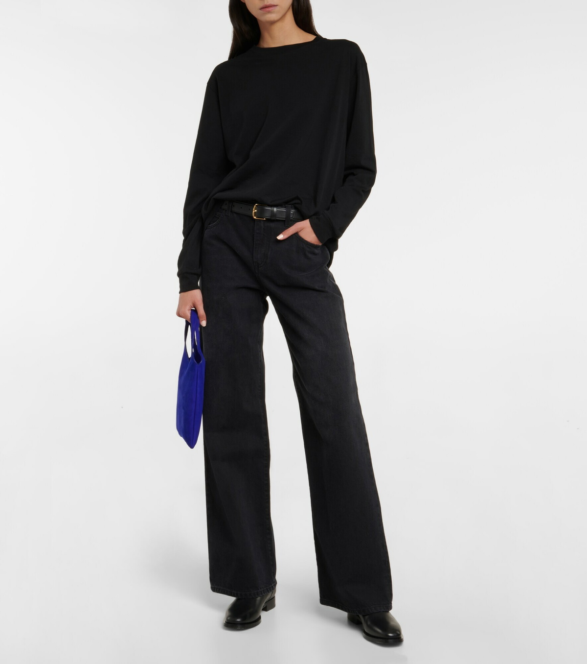【THE ROW】egli high-rise wide-leg ジーンズ THE ROW Egli High-Rise Wide-Leg Jeans in Blue | endource