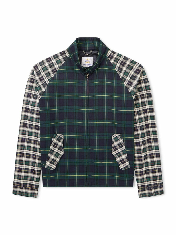Photo: Golden Bear - The Beachmont Checked Cotton Bomber Jacket - Blue