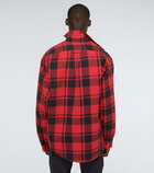 Balenciaga - Off-shoulder checked shirt