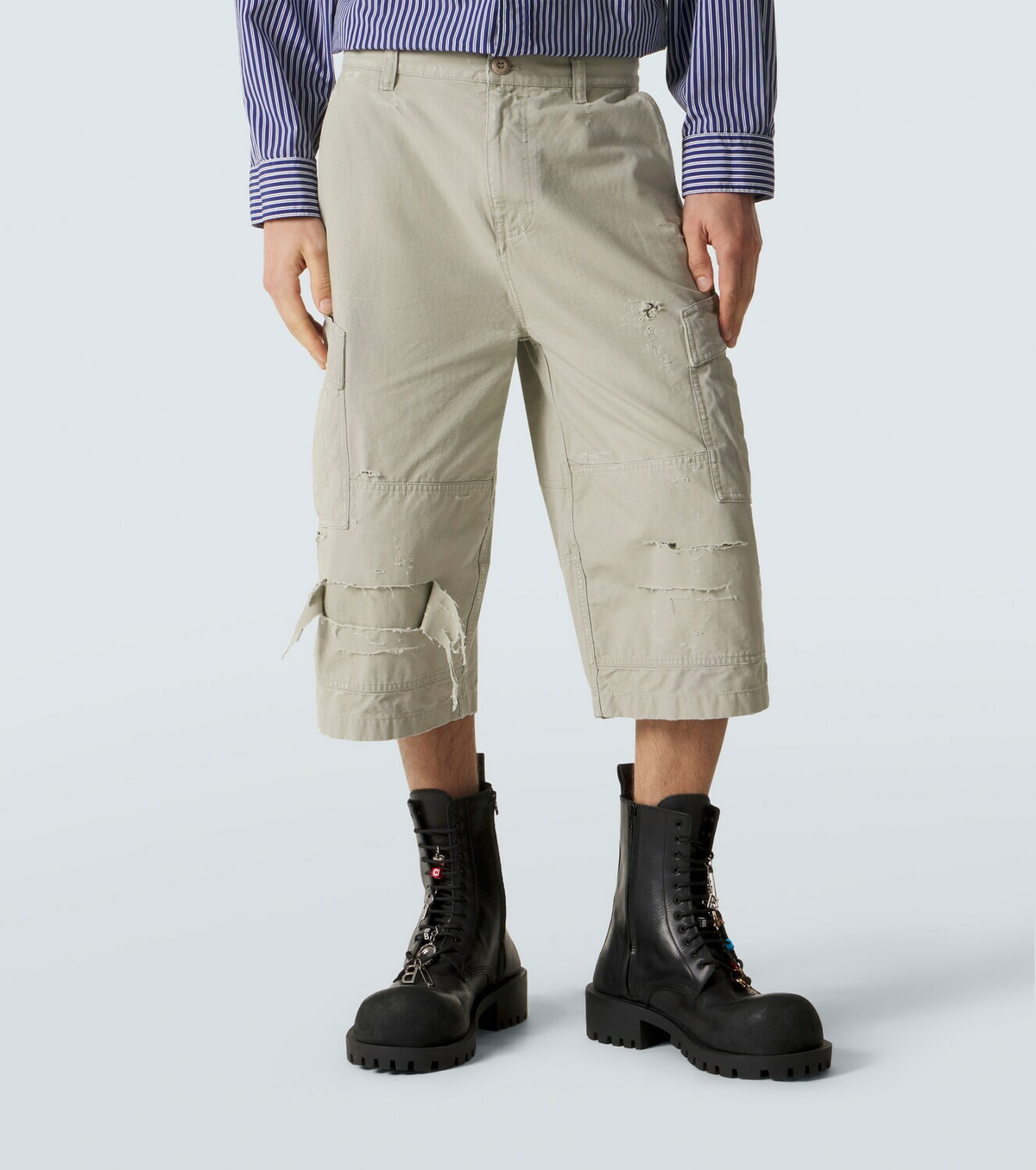 Balenciaga Cropped cotton cargo pants