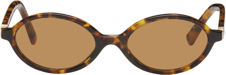 Photo: Miu Miu Eyewear Brown Regard Sunglasses