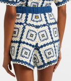 Alémais Dolly crochet cotton shorts