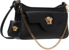Versace Black 'La Medusa' Leather Mini Bag