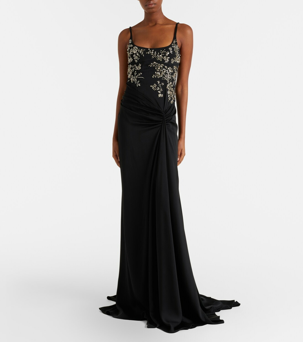 McQueen Draped embellished gown
