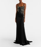 McQueen Draped embellished gown