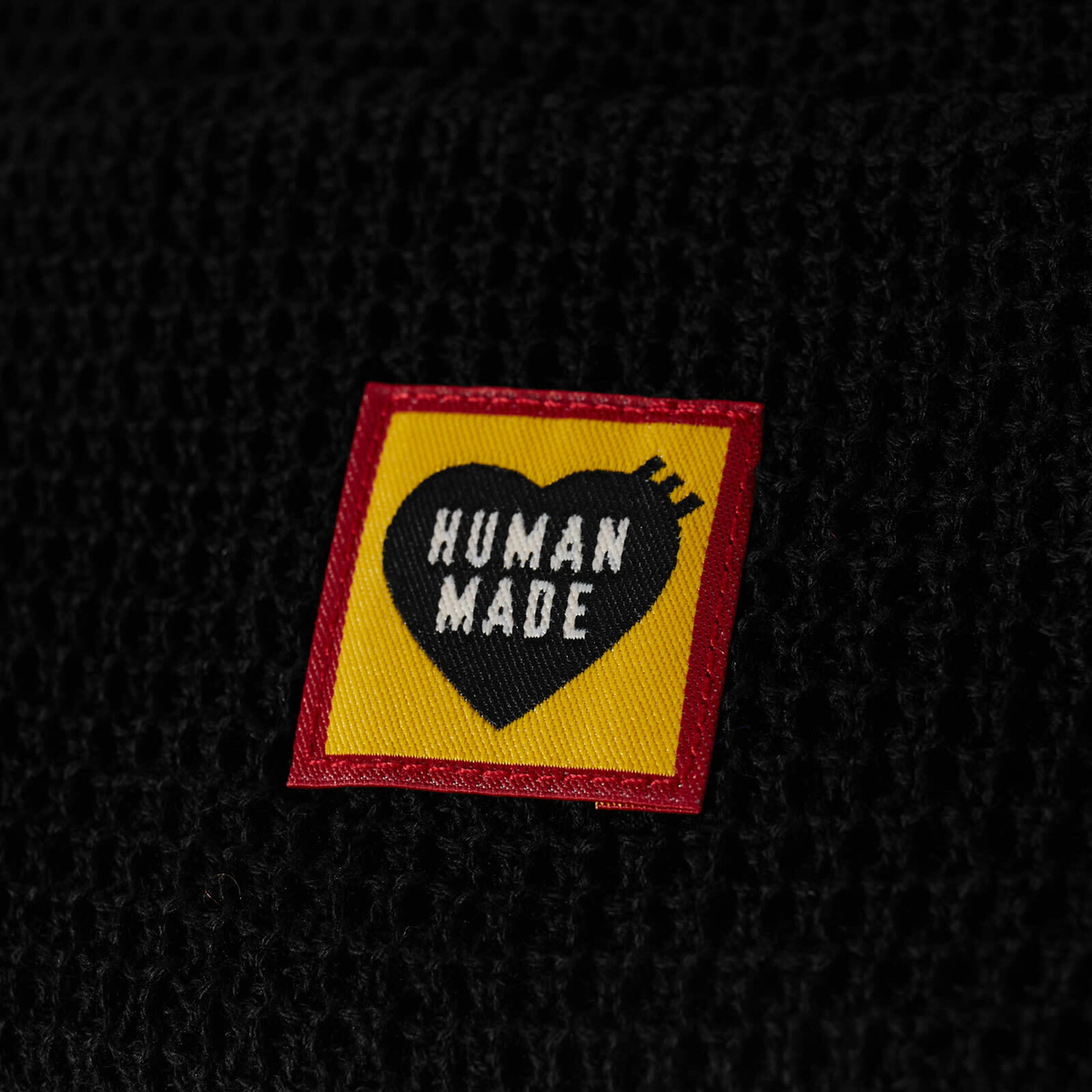 Human Made Men's Waffle Beanie in Black Human Made