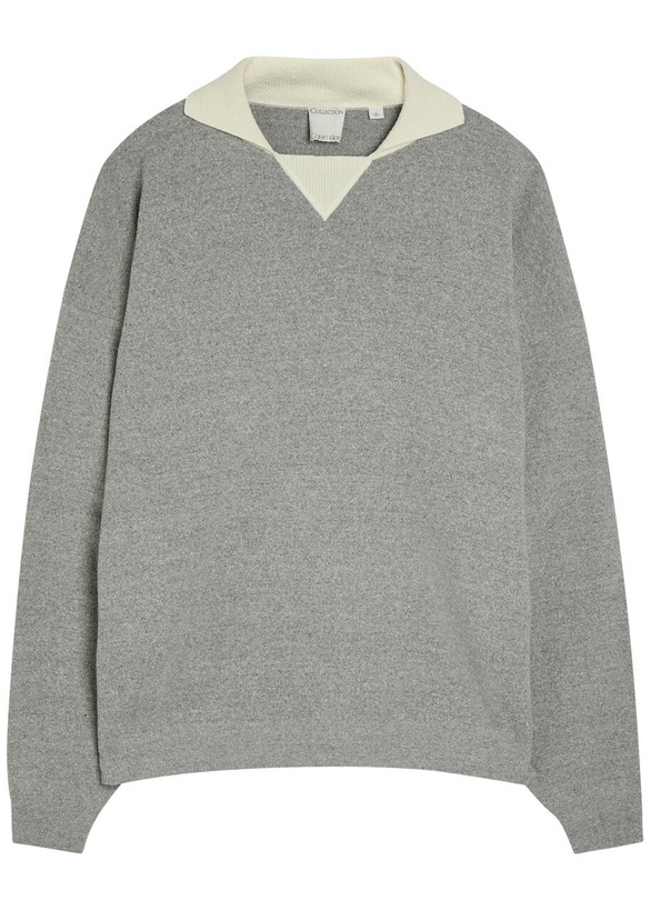 Photo: Calvin Klein Desmond Silk-knit Polo Grey