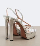 Aquazzura Talk To Me metallic leather sandals