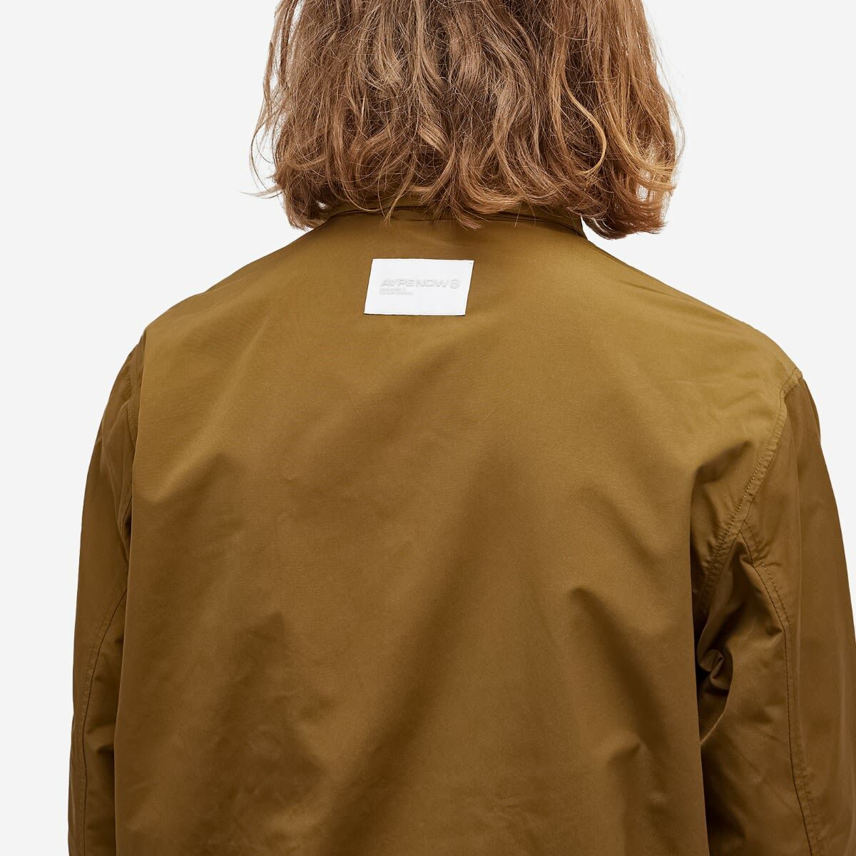 Men's AAPE Now Lightweight Coach Jacket in Green (Brown)