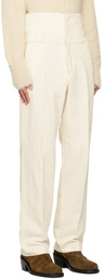 Dries Van Noten Off-White Creased Trousers