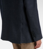 Eleventy Herringbone wool, cotton, and cashmere blazer