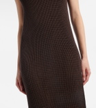 Brunello Cucinelli Open-knit cotton-blend maxi dress