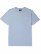 A.P.C. - Logo-Print Cotton-Jersey T-Shirt - Blue