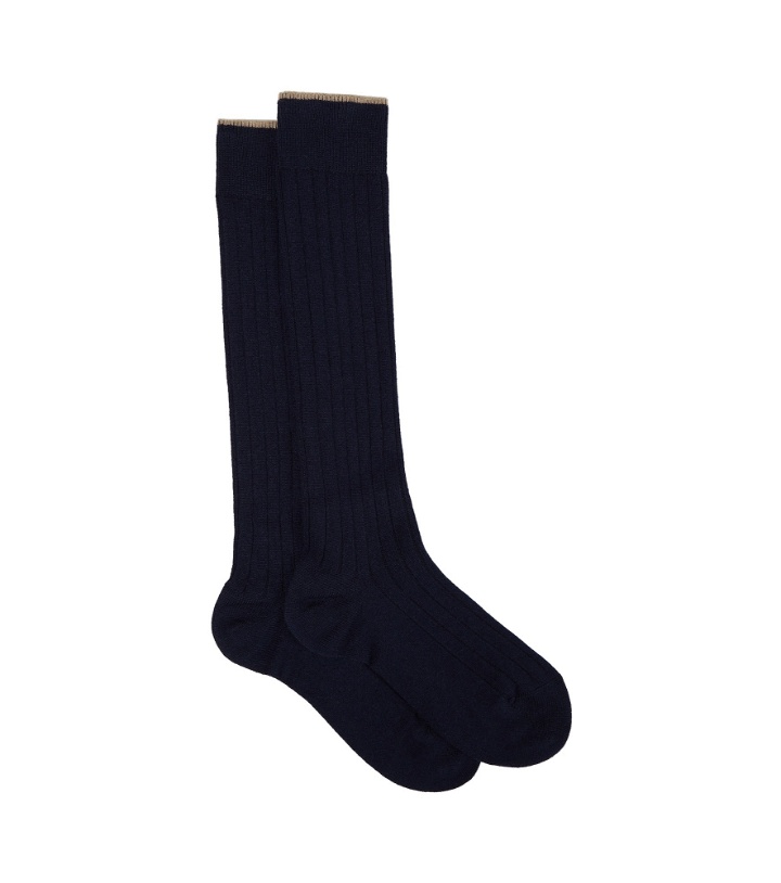 Photo: Brunello Cucinelli - Ribbed-knit cashmere socks