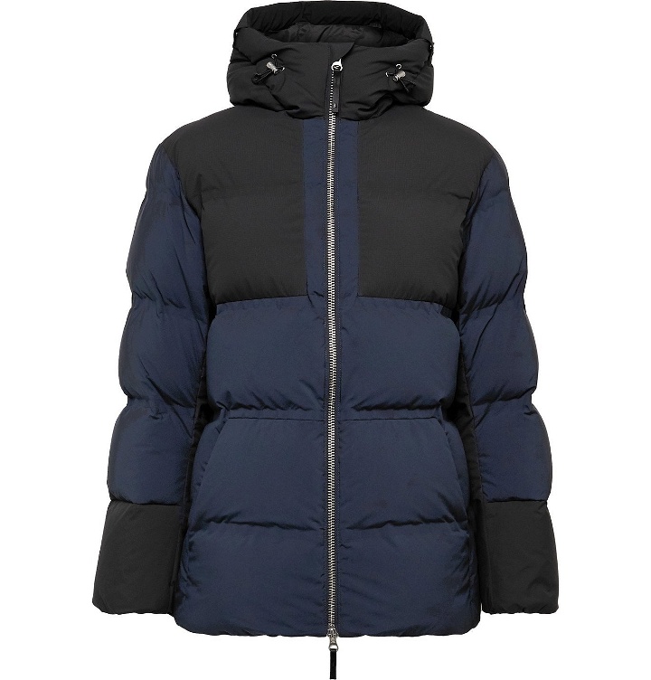 Photo: Aztech Mountain - Durant Panelled Quilted Ripstop Hooded Down Ski Jacket - Blue