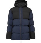 Aztech Mountain - Durant Panelled Quilted Ripstop Hooded Down Ski Jacket - Blue