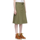 JW Anderson Green Fold Front Utility Skirt