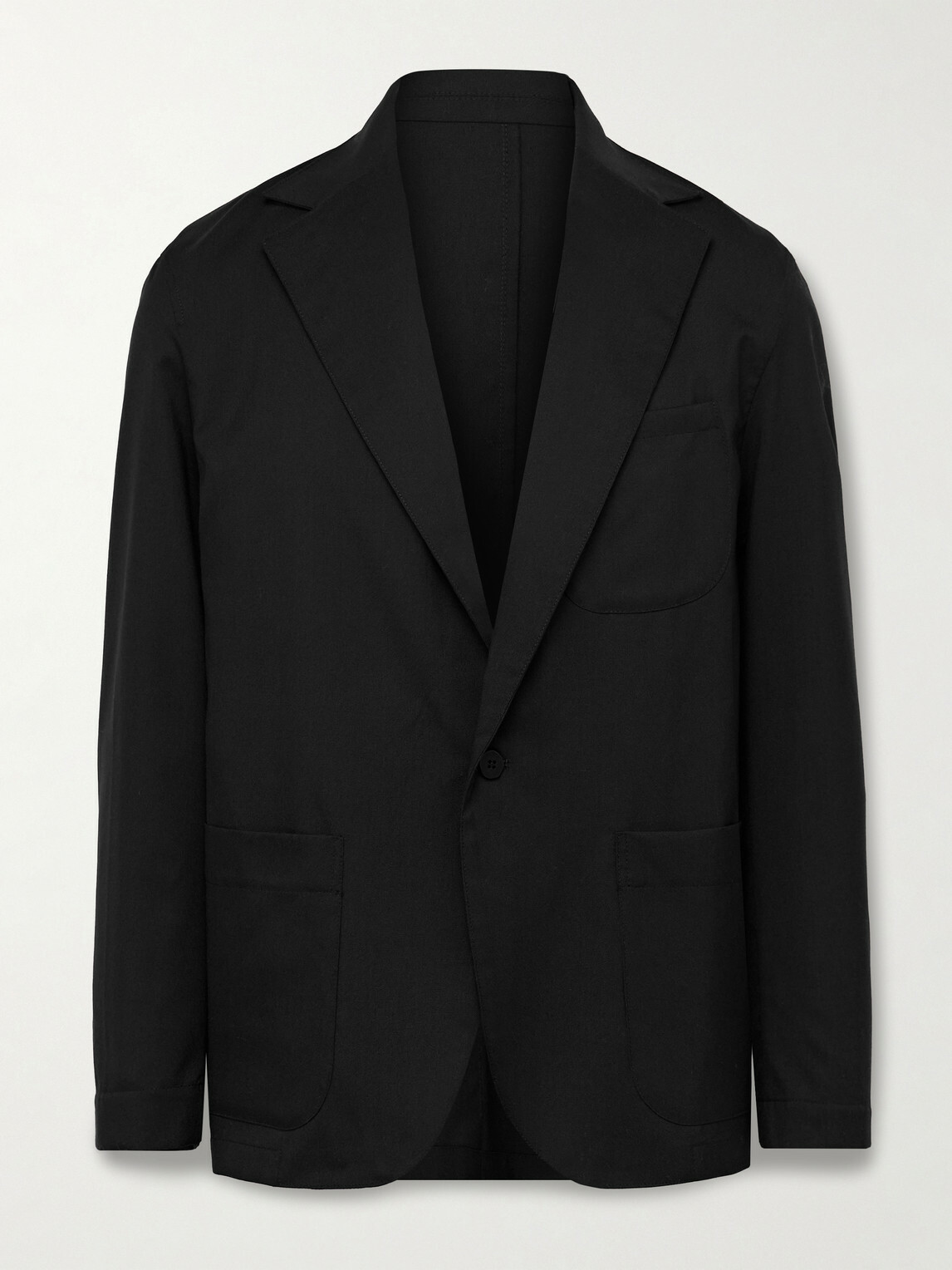 Stòffa - Unstructured Wool-Crepe Blazer - Black