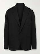Stòffa - Unstructured Wool-Crepe Blazer - Black