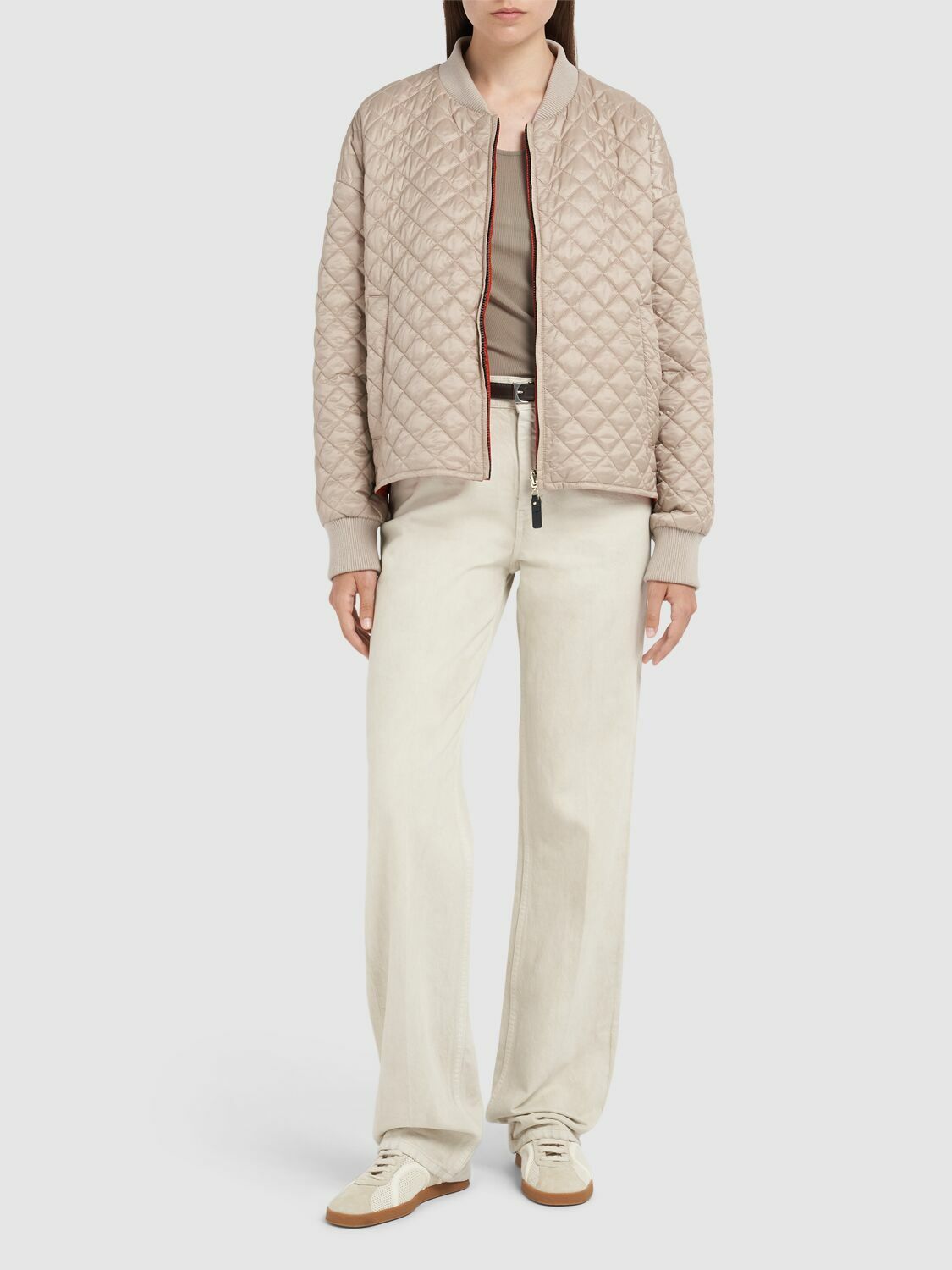 MAX MARA Licia Quilted Puffer Bomber Jacket Max Mara