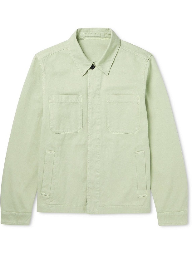 Photo: Mr P. - Garment-Dyed Cotton-Twill Overshirt - Green