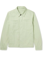 Mr P. - Garment-Dyed Cotton-Twill Overshirt - Green