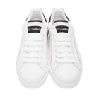 Dolce and Gabbana White and Black Portofino Sneakers