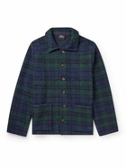 A.P.C. - Franckie Checked Wool-Blend Shirt Jacket - Blue