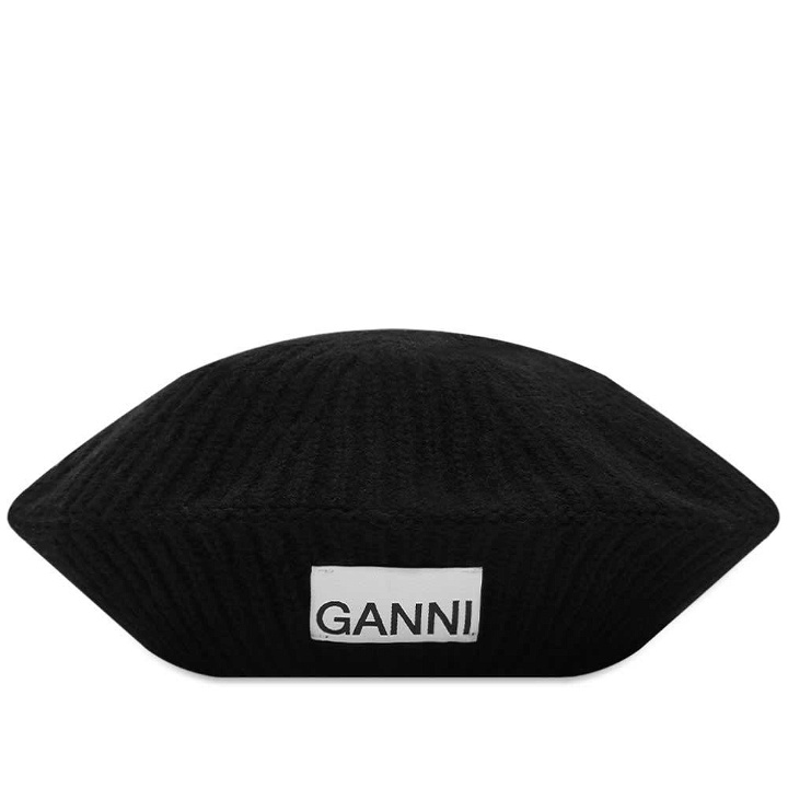 Photo: GANNI Logo Beret Hat
