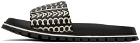 Marc Jacobs Black & White 'The Monogram Slide' Sandals