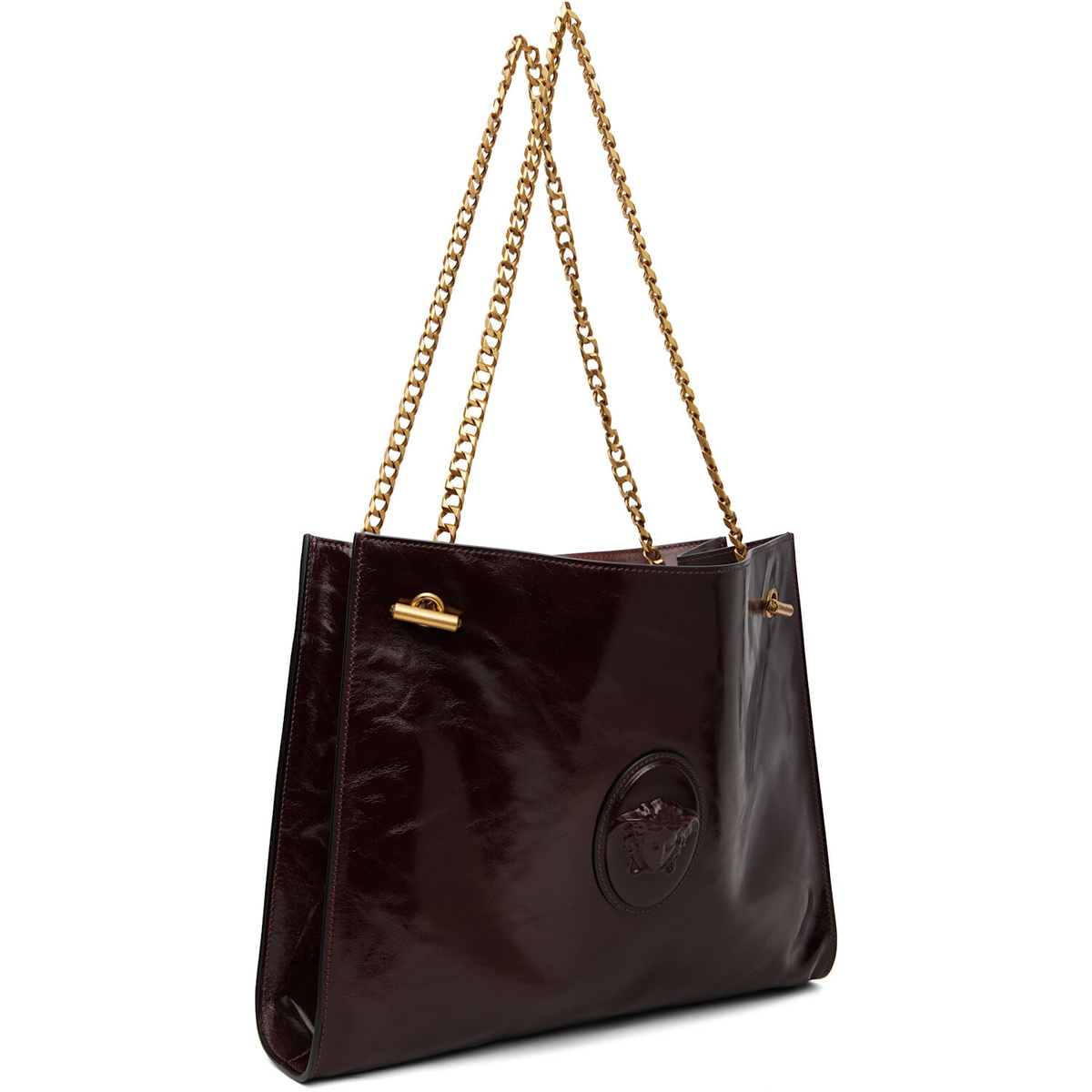 Versace Burgundy Medium Calf Leather Bag