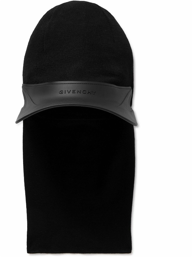 Photo: Givenchy - Logo-Embossed Wool-Blend Brimmed Balaclava