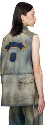 Ann Demeulemeester Blue Maks Sleeveless Denim Field Jacket
