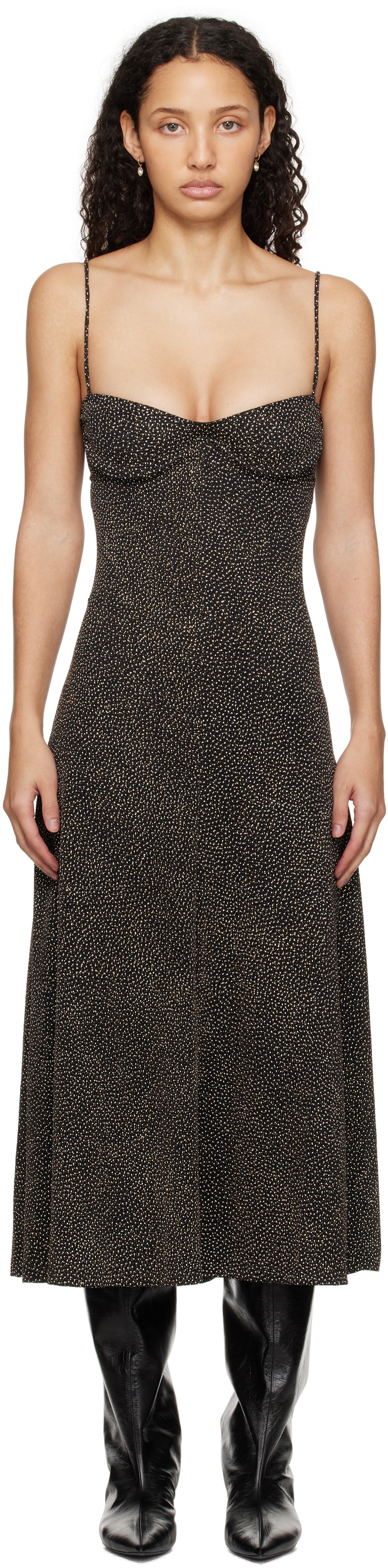 Beaufille Black Ariel Midi Dress