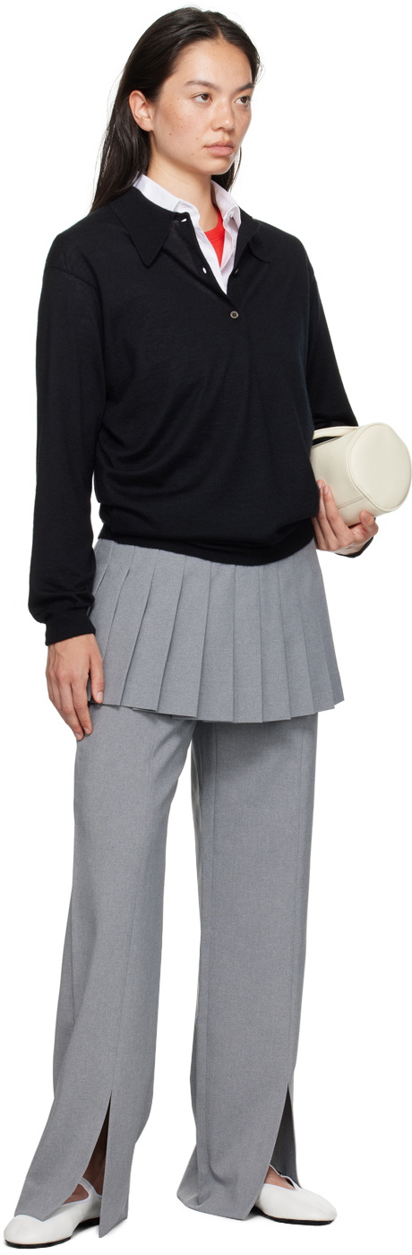 Sandy Liang Gray Lichi Trousers