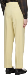 AURALEE Yellow Pleated Trousers