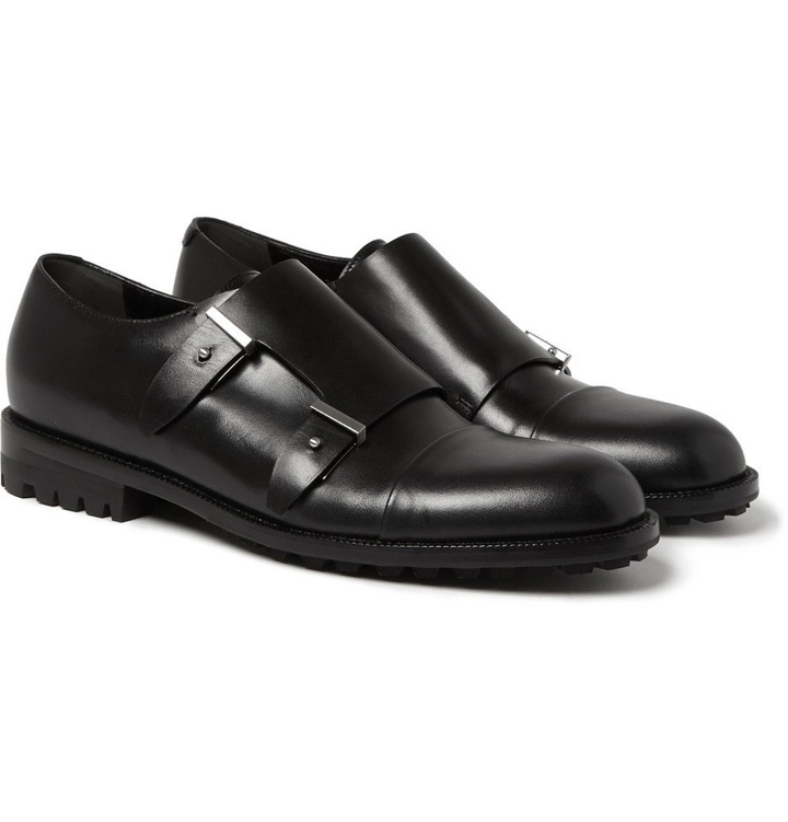 Photo: Balenciaga - Commando-Sole Leather Monk-Strap Shoes - Men - Black