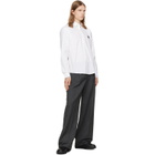 Hugo White Stretch-Cotton Canvas Slim-Fit Shirt