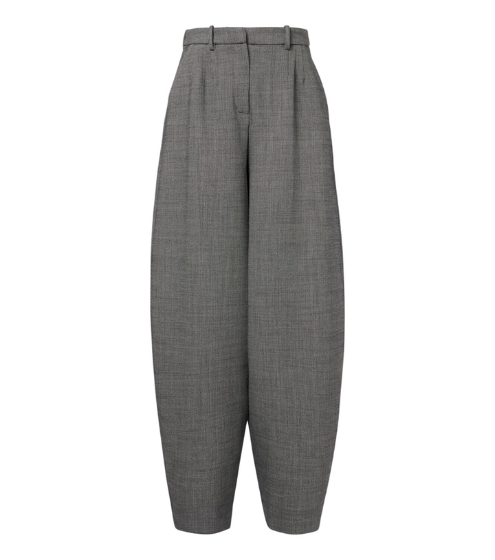 Photo: Magda Butrym Herringbone wool-blend barrel-leg pants