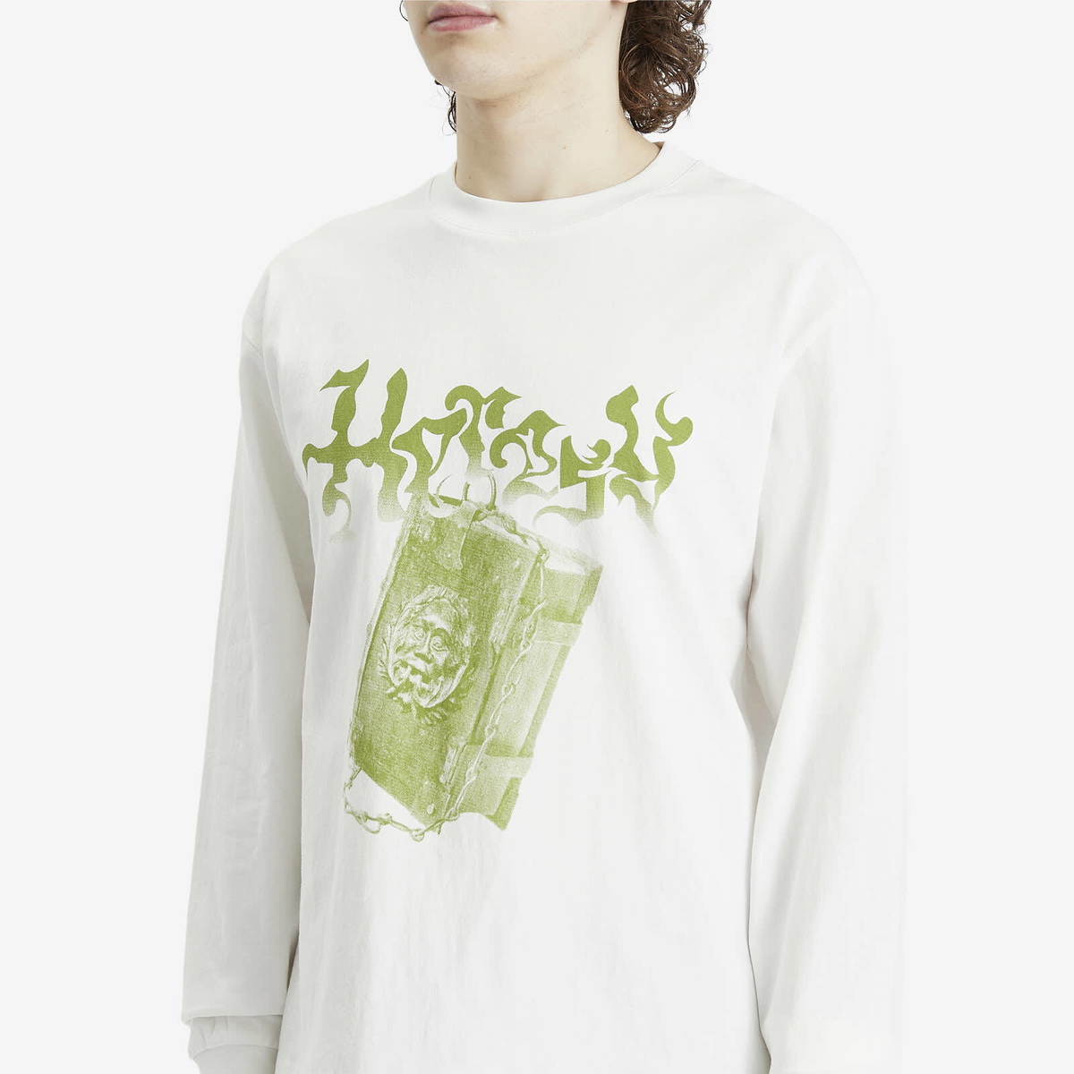 Heresy Men's Tome Longsleeve T-Shirt in Ecru