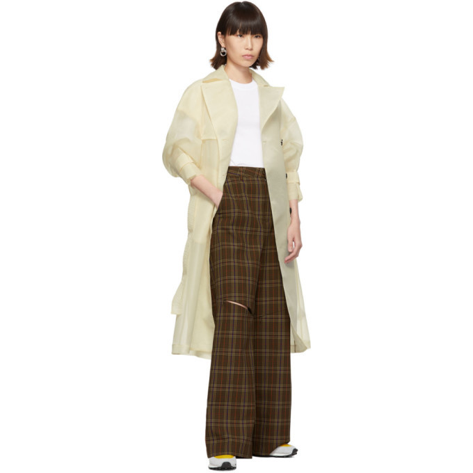 Enfold Beige Organdie Trench Coat Enfold